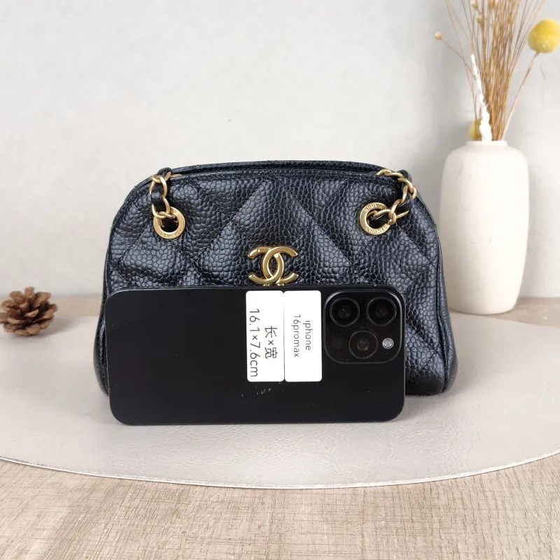 Chanel Crossbody Bag24k Bowling Bag Black Grained Calfskin One Size21 × 9 × 14 cm — cover view 5 of 5