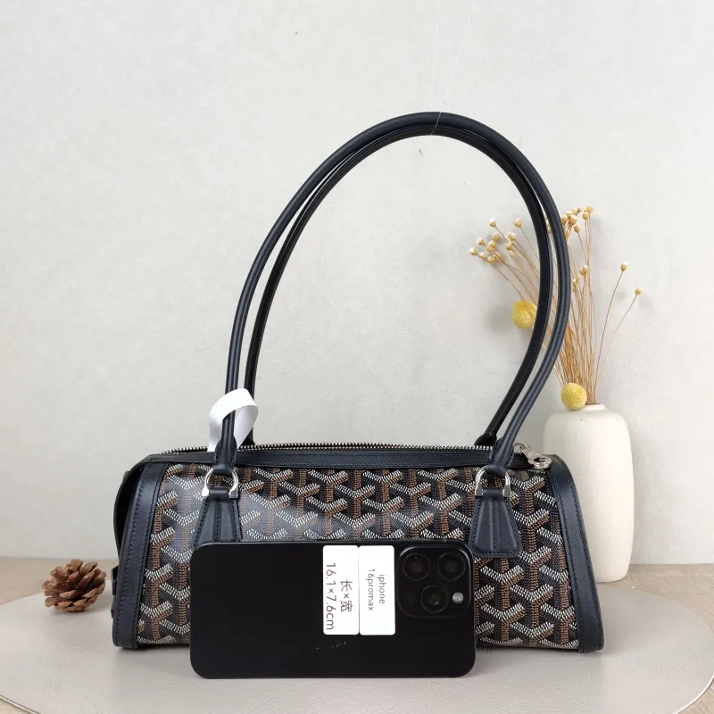 GOYARD Shoulder Bag bonbonniere Collection Black PVC One Size 30 × 10.5 × 12 cm — cover view 2 of 5
