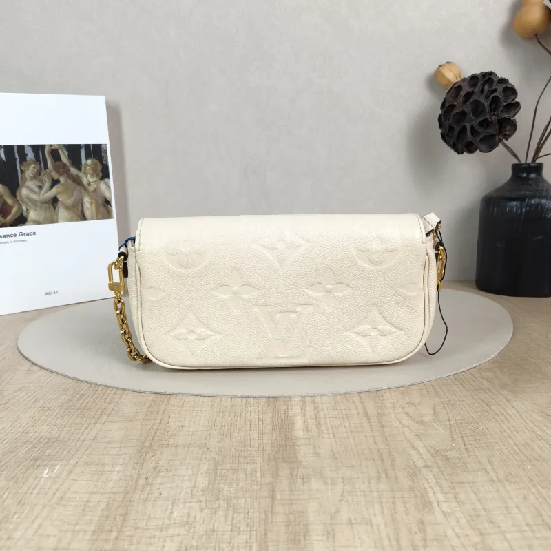 Louis Vuitton Crossbody Bag IVY White Monogram Empreinte Embossed Calfskin Small 23.5 × 4.3 × 12 cm — cover view 5 of 5