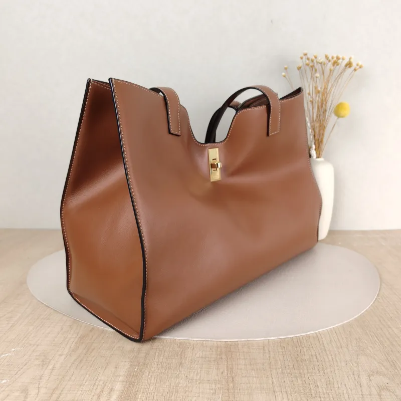 CELINE Shoulder Bag Cabas 16 Tote Bag Caramel Calfskin Large37 × 14 × 26 cm — cover view 4 of 5