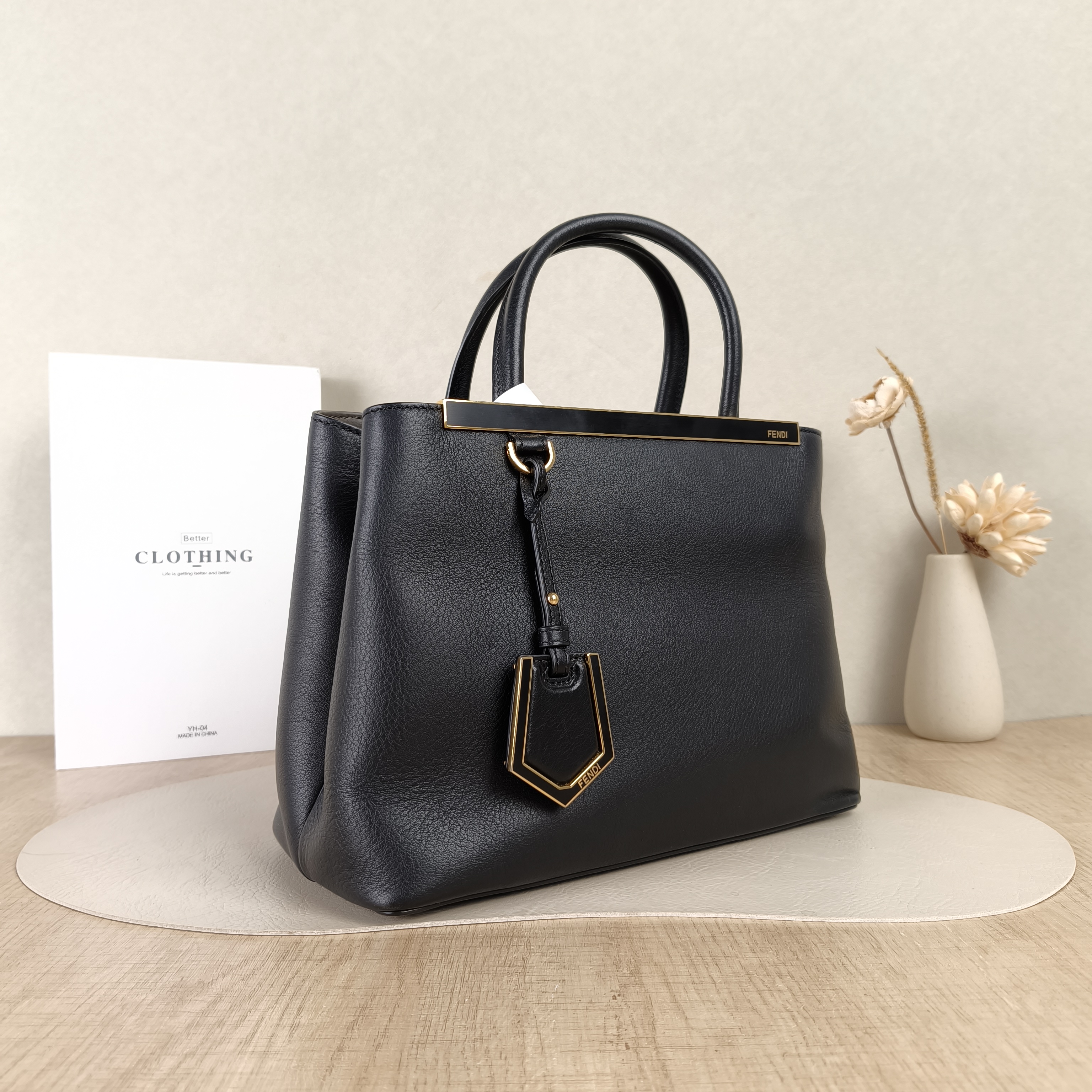 FENDI Crossbody Bag Crossbody Bag Black Calfskin One Size27 × 12.5 × 20 cm — cover view 3 of 5