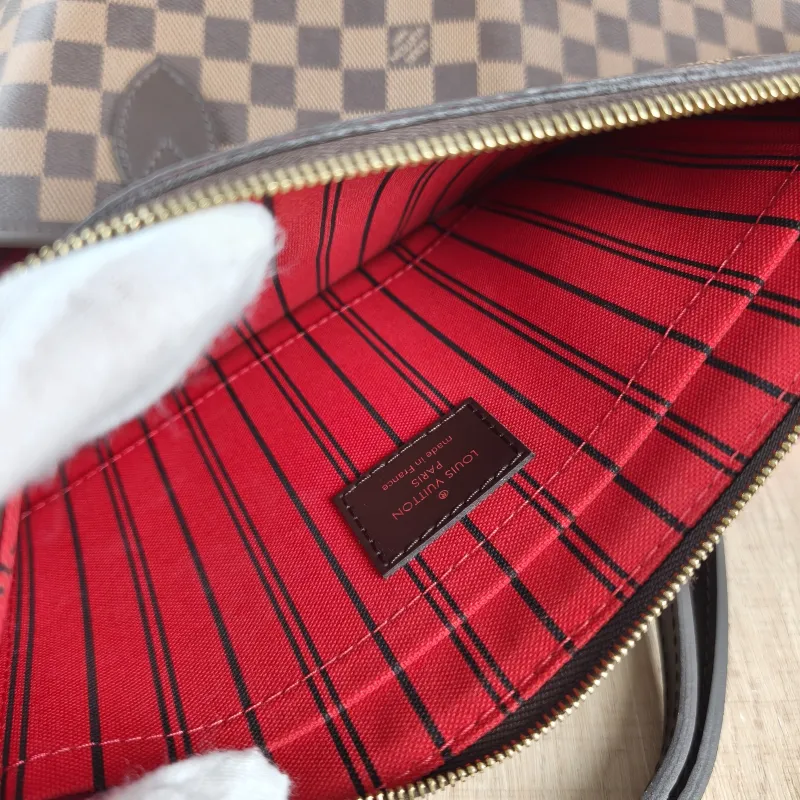 Louis Vuitton Shoulder Bag Neverfull Damier Ebene PVC Medium 31 × 14 × 28 cm — detail view 1 of 11