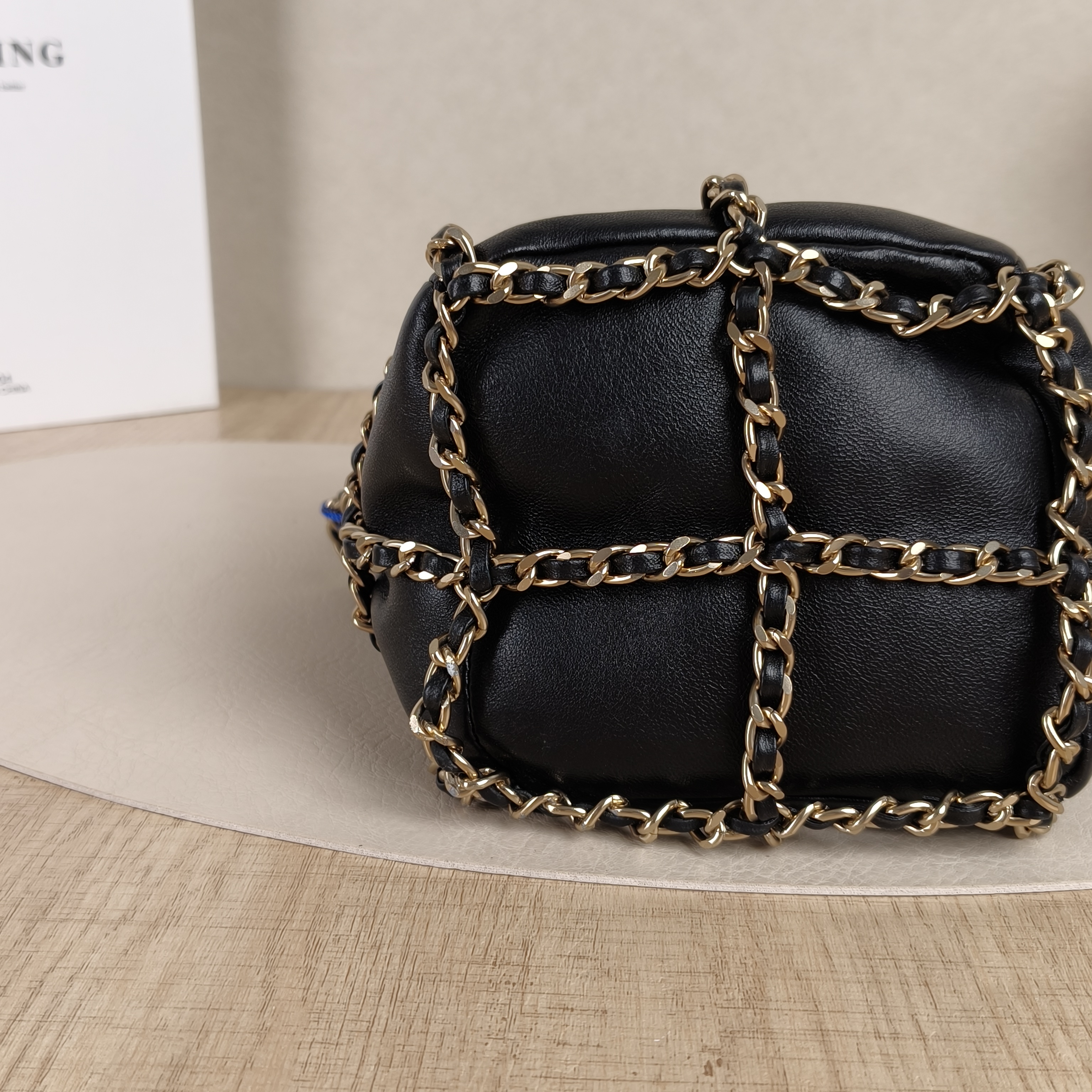 Chanel Crossbody Bag Crossbody Bag Black Lambskin One Size10 × 10 × 14 cm — cover view 8 of 8