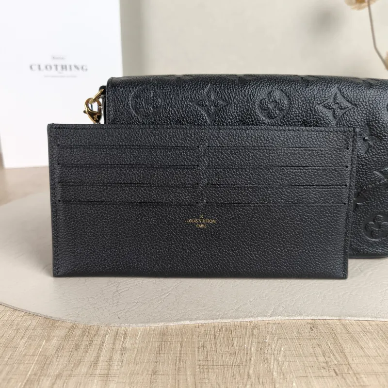 Louis Vuitton Crossbody Bag Pochette Félicie Black Calfskin Small 21 × 3 × 12 cm — detail view 4 of 14