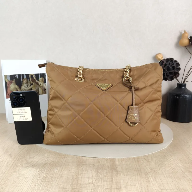 PRADA Shoulder Bag Re-Edition 1995 Brown Nylon One Size 36 × 11 × 25 cm — cover view 2 of 6