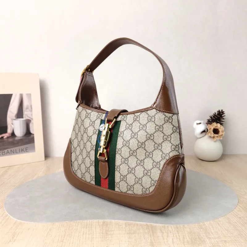 GUCCI Shoulder Bag Jackie 1961Collection Monogram PVC Medium 27.5 × 4 × 19 cm — cover view 3 of 5