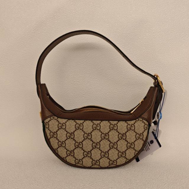 GUCCI Shoulder Bag Ophidia Monogram Canvas Calfskin 20 × 5 × 15 cm