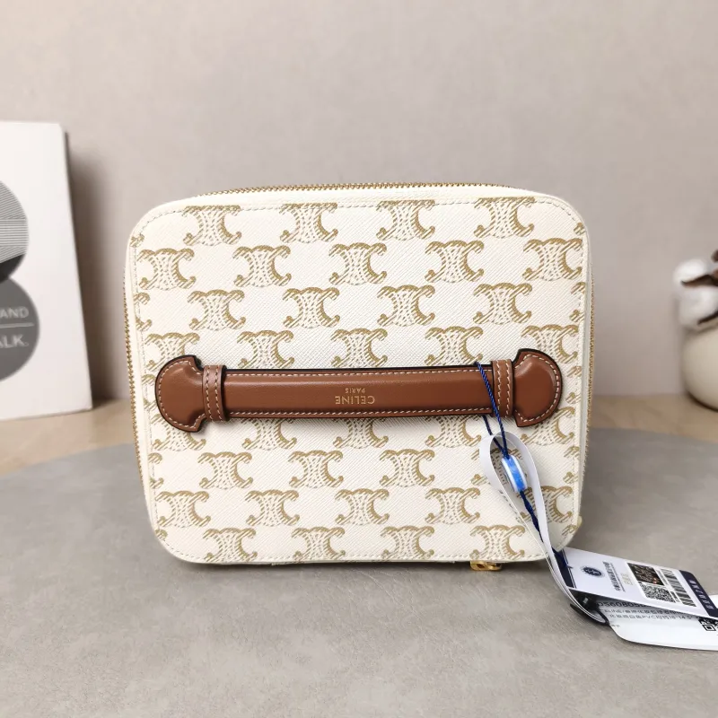 CELINE Cosmetic Bag White PVC One Size18 × 14.5 × 15 cm — detail view 2 of 15