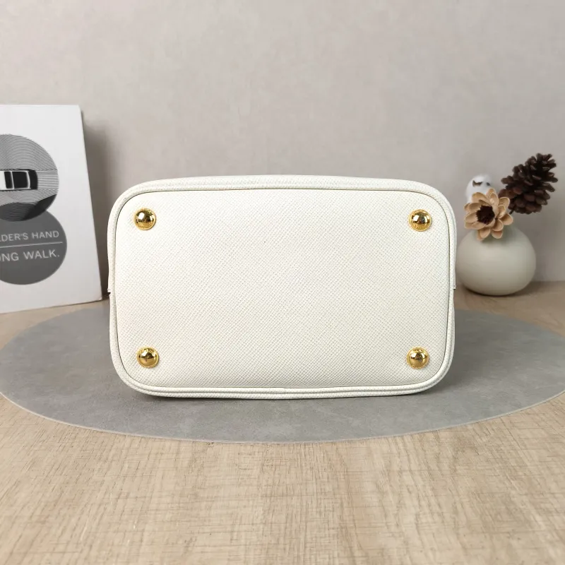 PRADA Shoulder Bag Panier White Calfskin One Size22 × 13 × 23 cm — cover view 5 of 6
