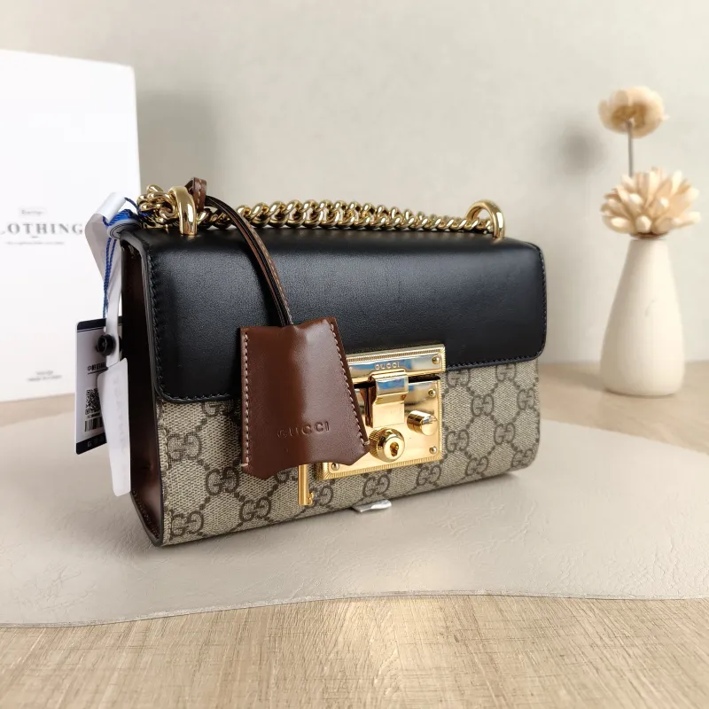 GUCCI Crossbody Bag Padlock Monogram PVC Small 20.5 × 7.5 × 13 cm — cover view 2 of 5