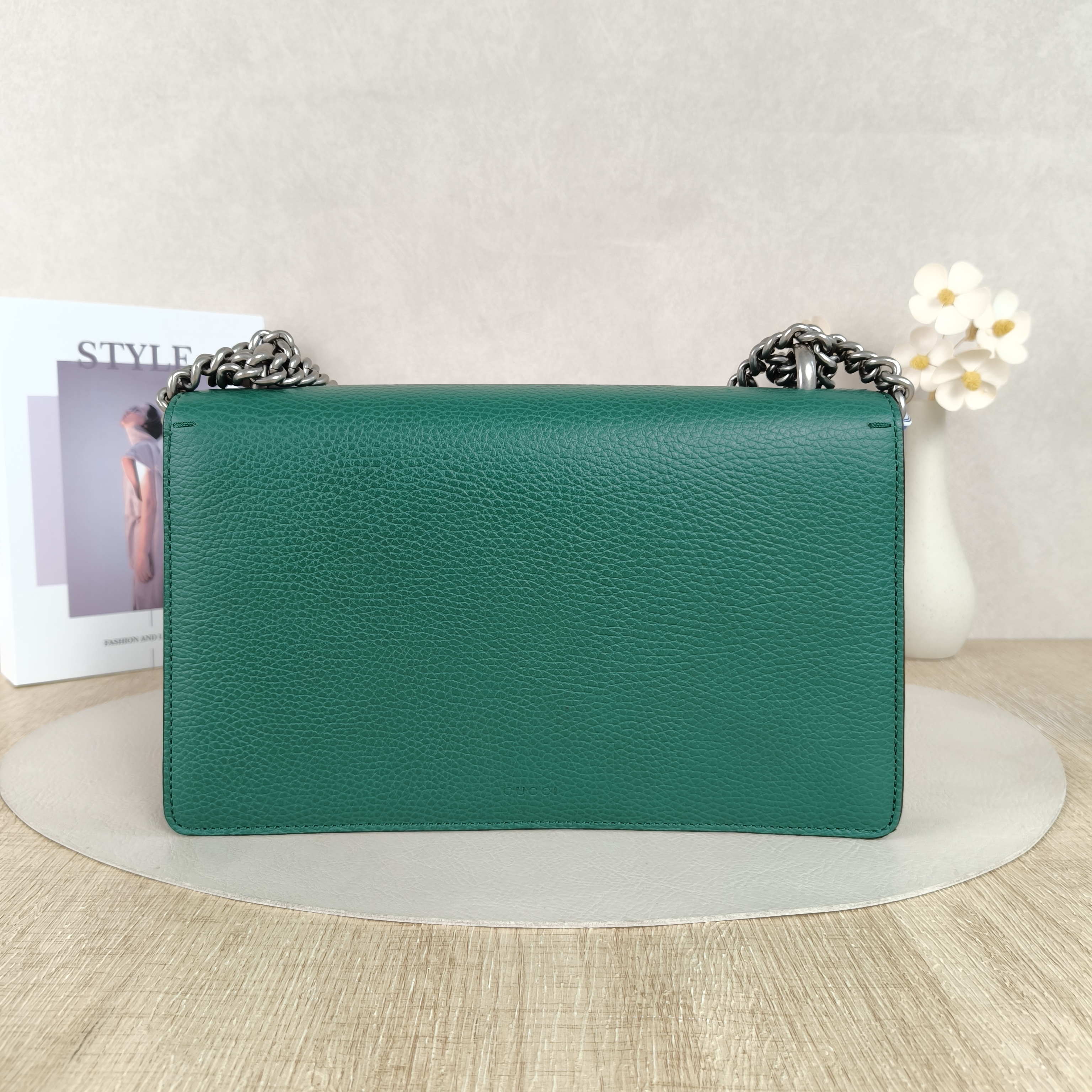 GUCCI Shoulder Bag Dionysus Green Calfskin Medium28 × 9 × 17 cm — cover view 8 of 10