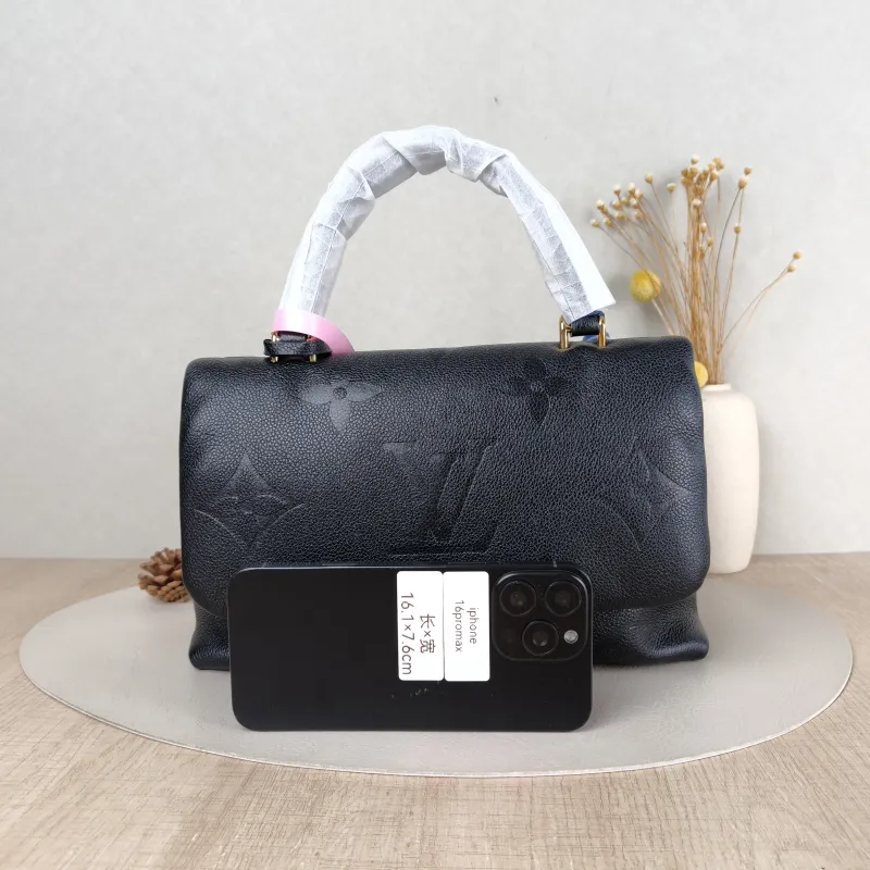 Louis Vuitton Crossbody Bag MADELEINE Black Monogram Empreinte Embossed Calfskin Medium 30 × 11 × 19.5 cm — cover view 4 of 5