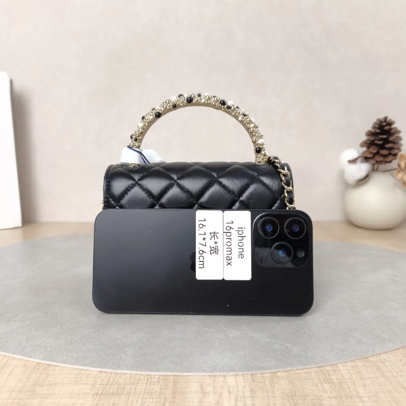 Chanel Crossbody Bag26c Pearl Black Lambskinmini15 × 5.5 × 10.5 cm — cover view 5 of 6
