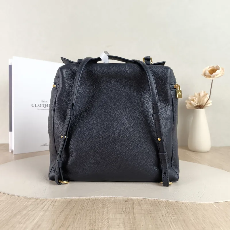 Loro Piana Backpack Backpack Black Calfskin One Size23 × 8 × 21 cm — cover view 2 of 5