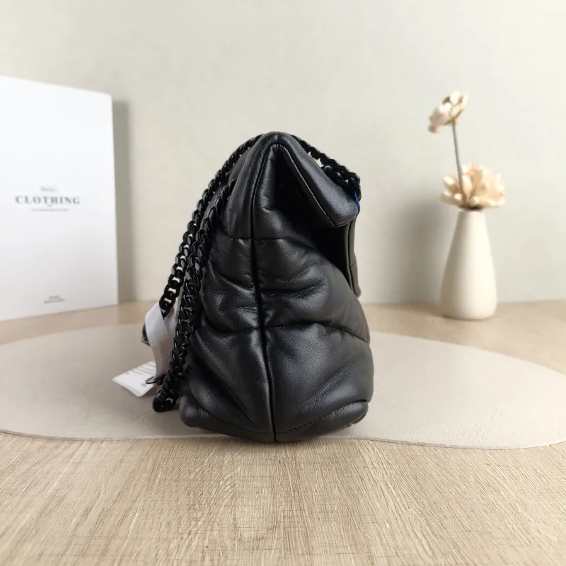 SAINT LAURENT Shoulder Bag PUFFER Black SL ambskin Small 29 × 11 × 17 cm — detail view 11 of 11