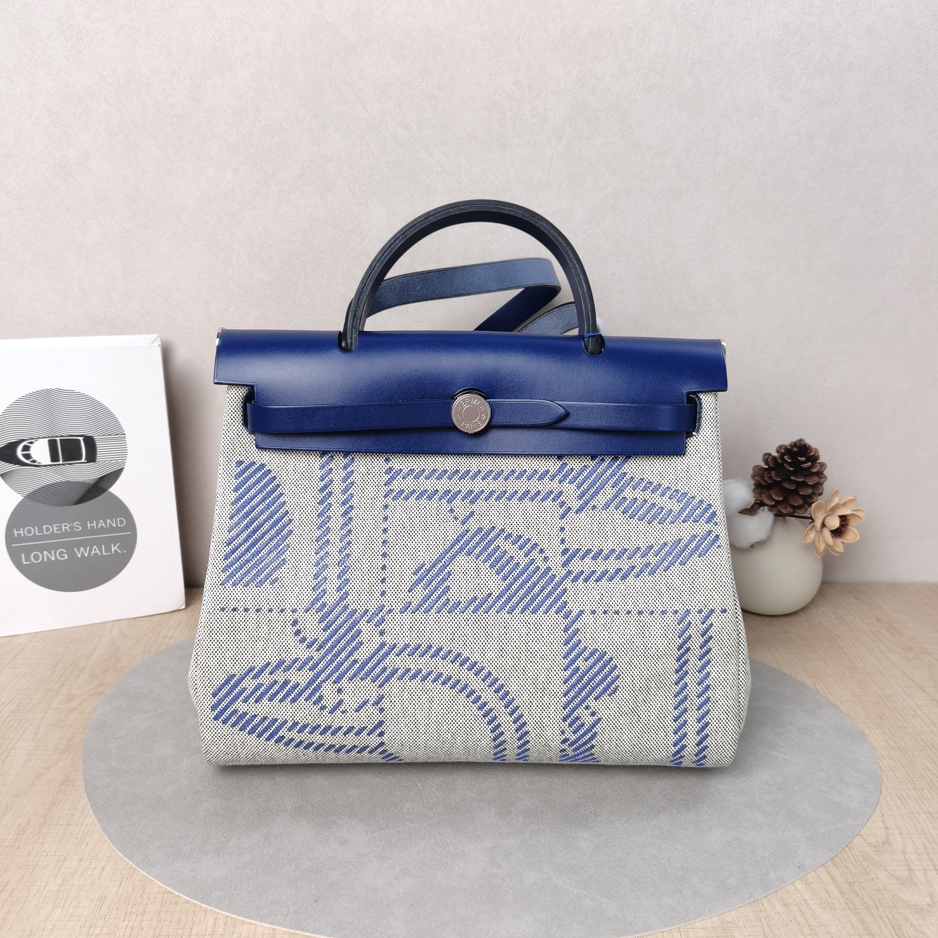 Hermès Crossbody Bag Herbag 31Colorblock Canvas Medium30.5 × 11 × 25.5 cm