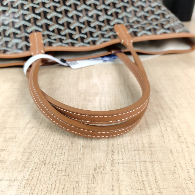 GOYARD Shoulder Bag SAINT LOUIS Shopping Tote Brown ine Canvas Small 34 × 15 × 28 cm — detail view 9 of 12