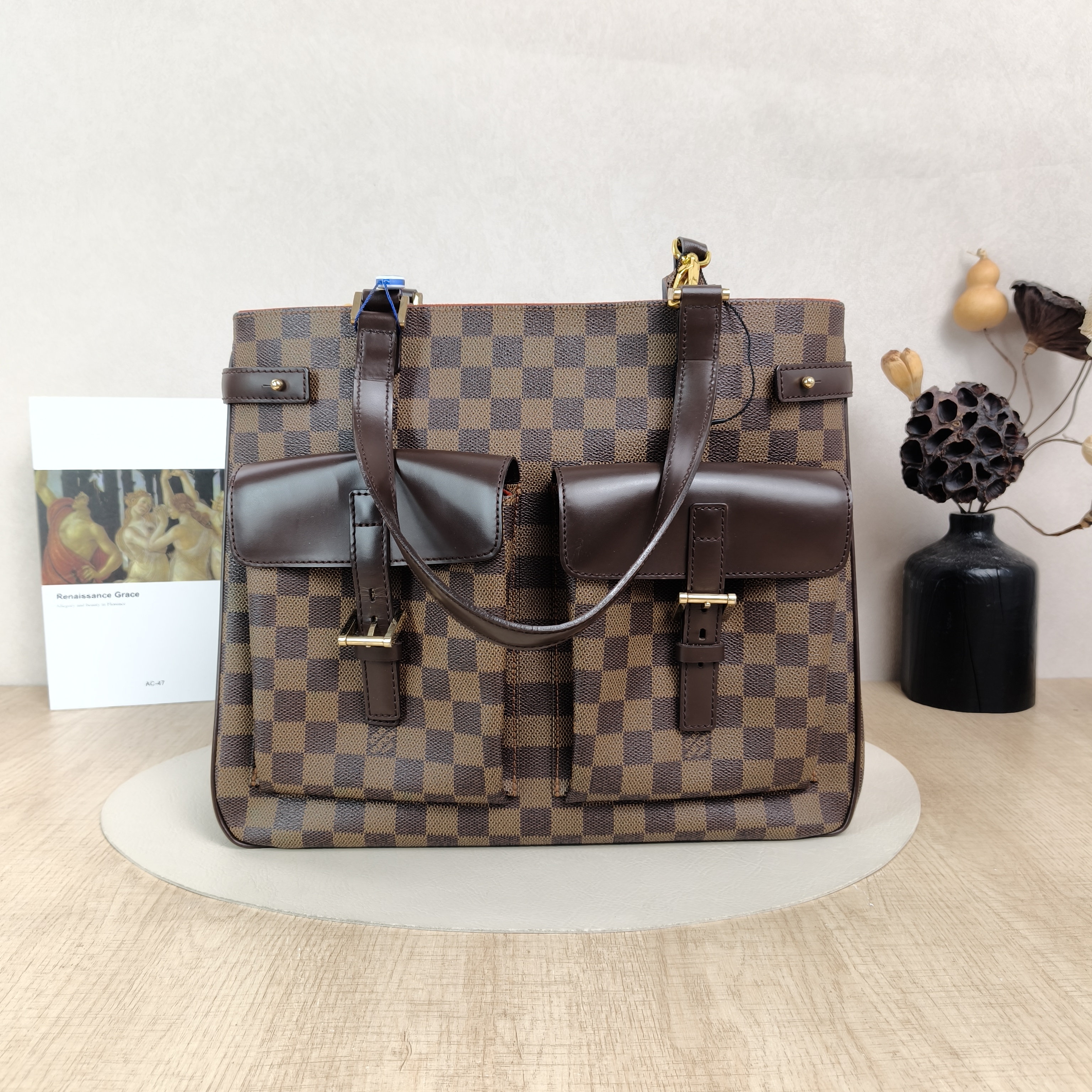 Louis Vuitton Shoulder Bag Vintage Shoulder Bag Damier Ebene PVC One Size35 × 11 × 29 cm
