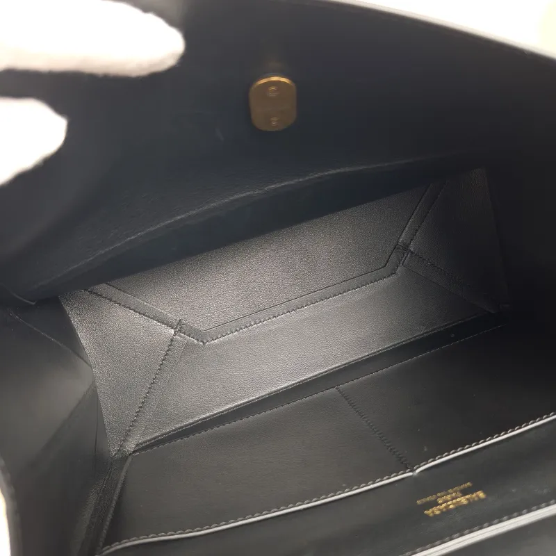 BALENCIAGA Crossbody Bag Top Handle Crossbody Bag Black Calfskin One Size 28 × 12 × 23 cm — detail view 8 of 13