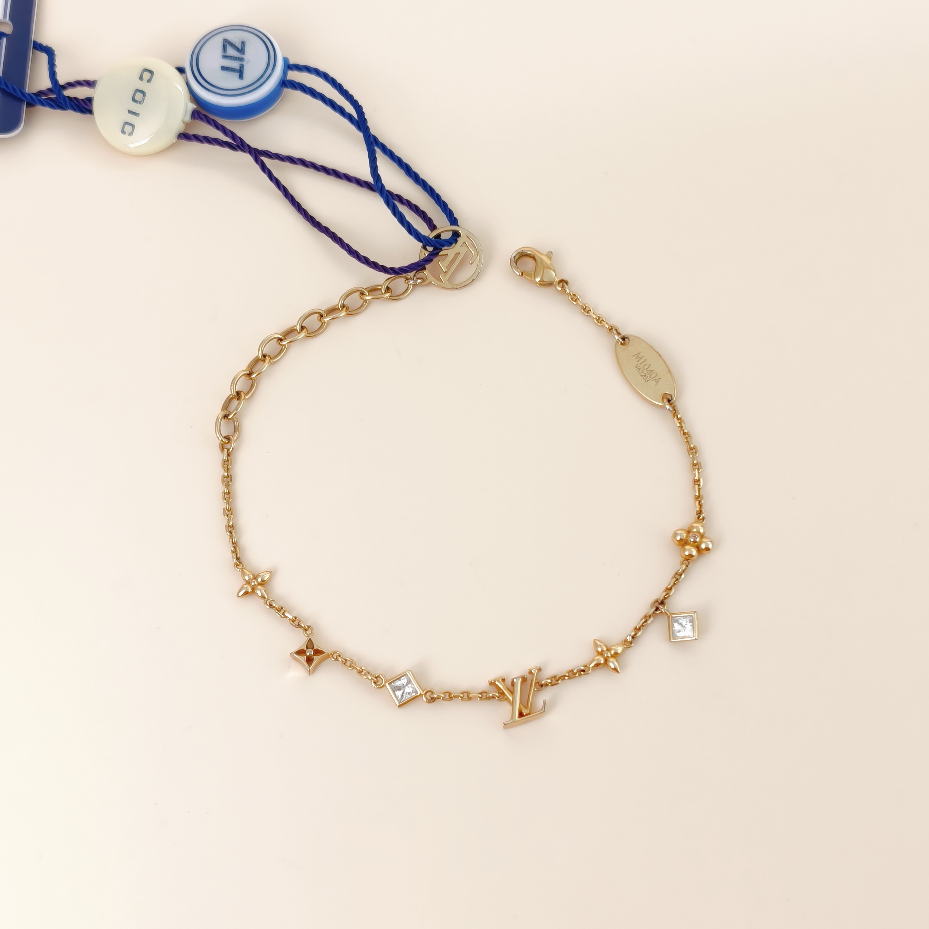 Louis Vuitton Bracelet Pendant Bracelet Gold One Size18cm