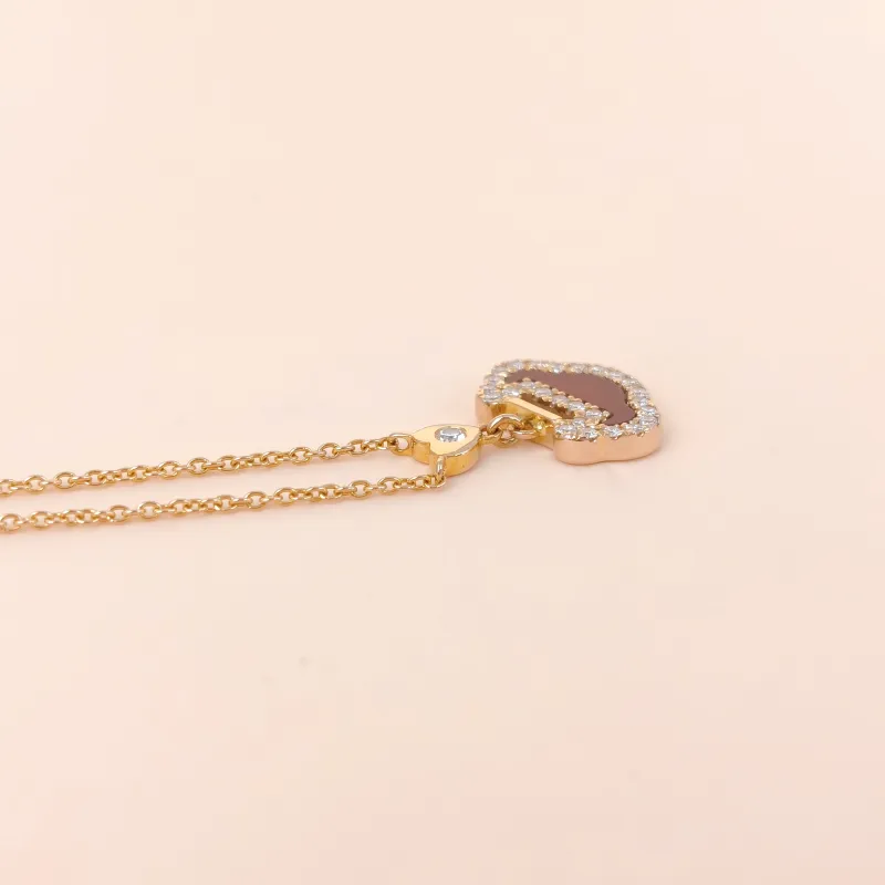 Qeelin Necklace Yu Yi Collection Necklace Red Agate Diamond18KR ose Gold One Size 40cm — cover view 7 of 8