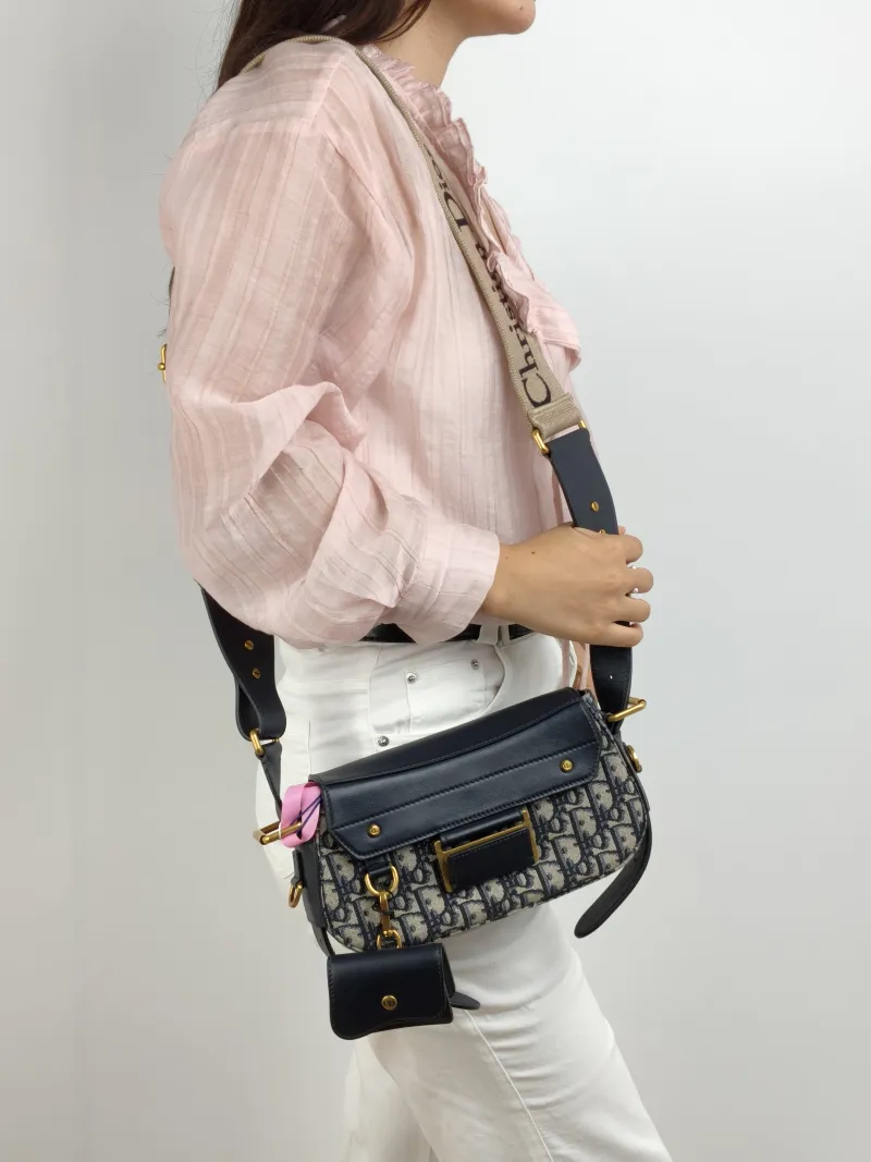 DIOR Crossbody Bag Streetchic Crossbody Bag Blue Canvas Small 24 × 5 × 12.5 cm — on-model view 2 of 2