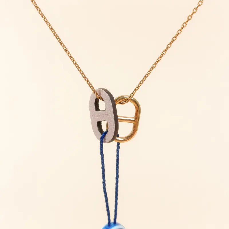 Hermès Necklace Mini Maillon Collection Necklace Gold Small36cm