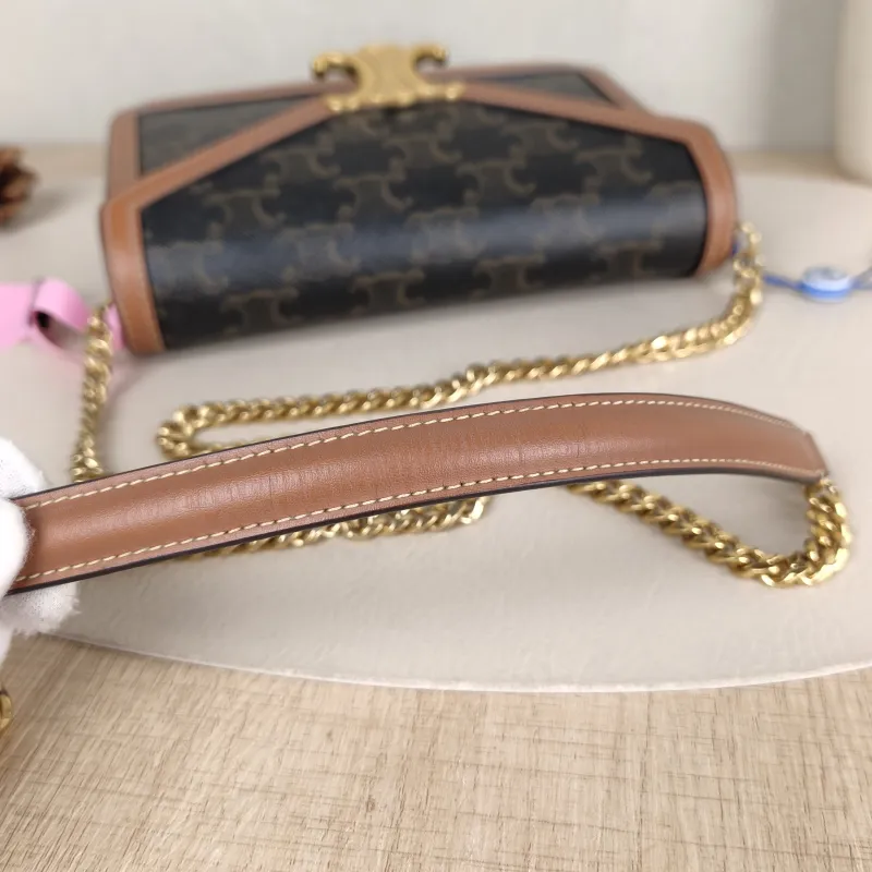 CELINE Crossbody Bag Triomphe woc Monogram PVC One Size 19.5 × 4 × 12 cm — detail view 3 of 11