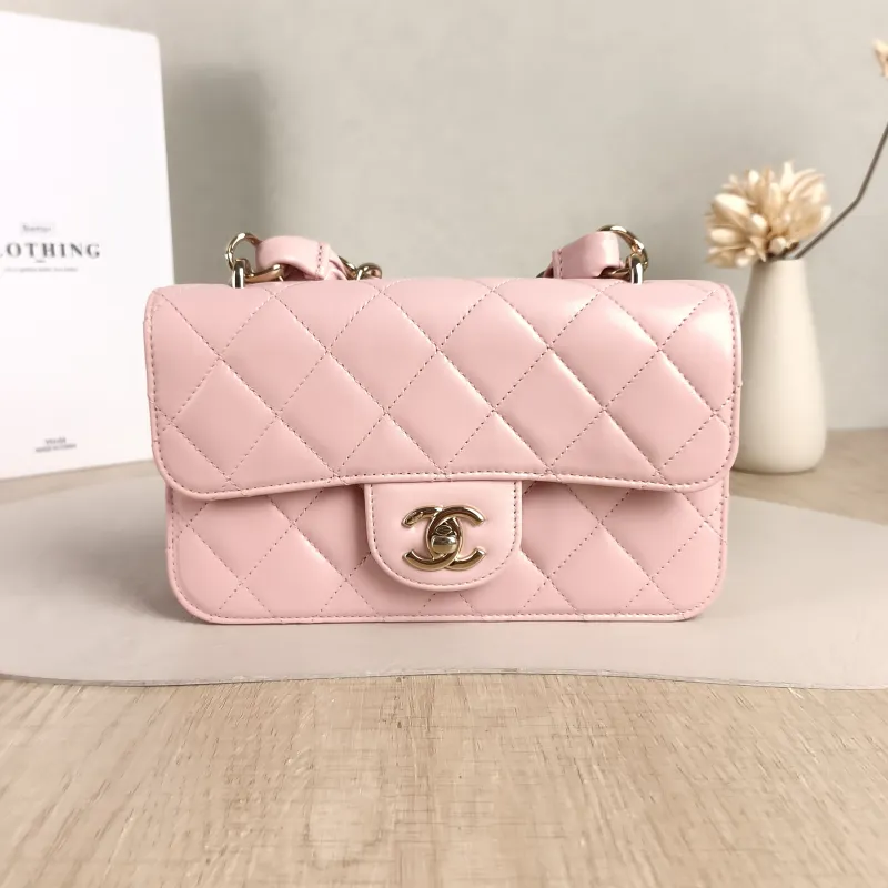 Chanel Crossbody Bag25b mini Pink Lambskin One Size20 × 6 × 12 cm