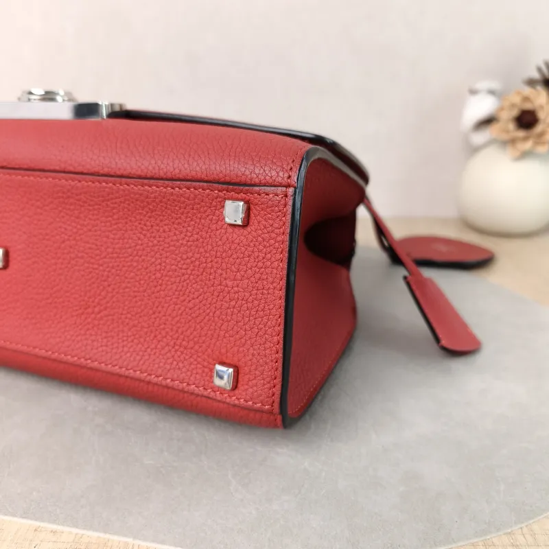Moynat Crossbody Bag rejane Top Handle Crossbody Bag Red Calfskin Small 26 × 11 × 18 cm — detail view 2 of 16