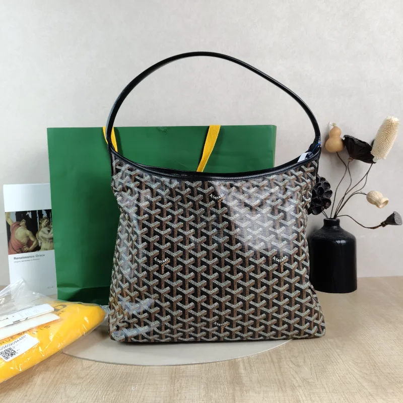GOYARD Shoulder Bag Boheme Hobo Black ine Canvas Small 43 × 14 × 27 cm — cover view 5 of 6