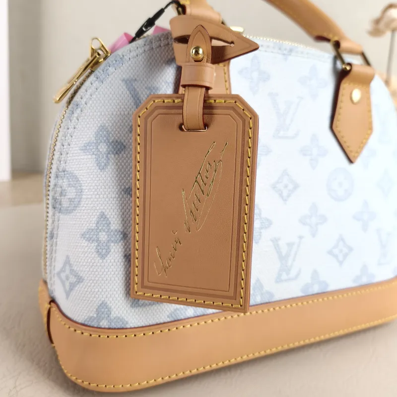 Louis Vuitton Top Handle Bag Alma BB Blue PVC BB 23.5 × 11.5 × 17.5 cm — detail view 4 of 11