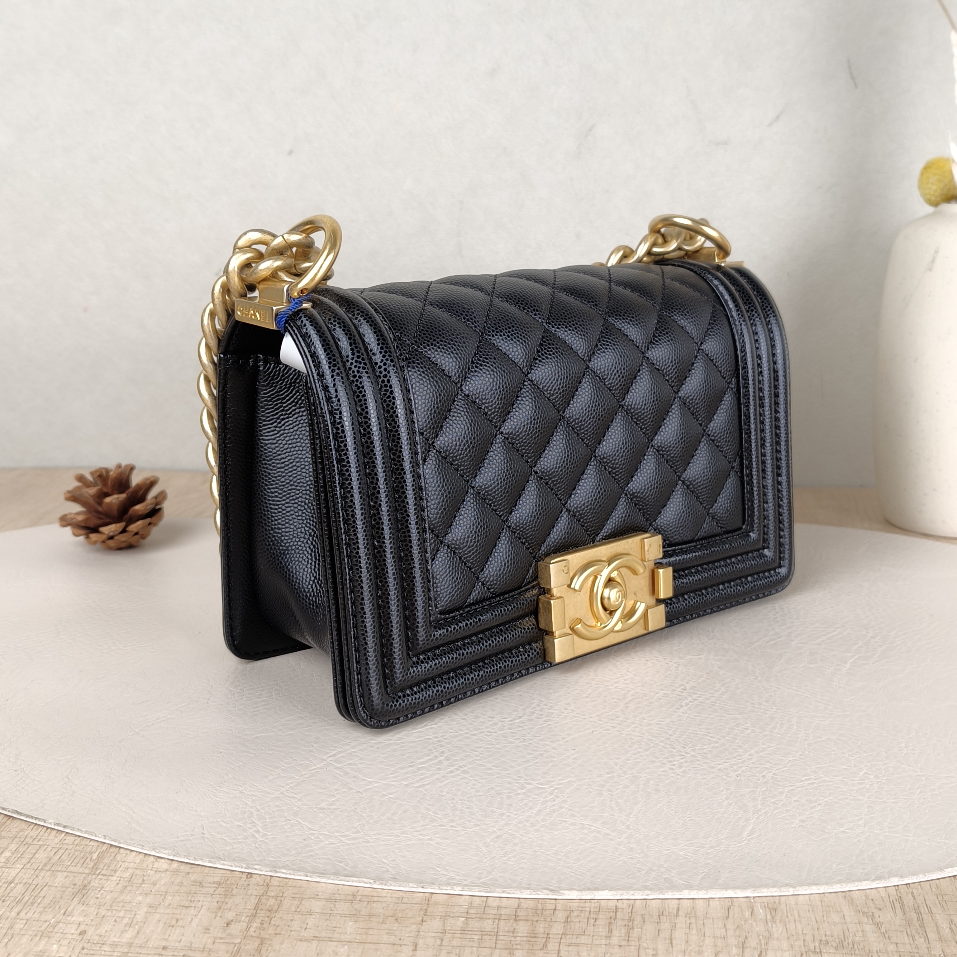 Chanel Crossbody Bag Le BoyBlack Grained Calfskin Small20.5 × 8.5 × 12 cm — cover view 4 of 6