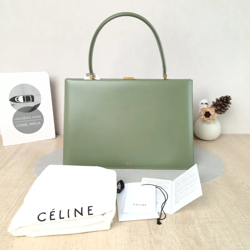 CELINE Top Handle Bag clasp Top Handle Bag Calfskin One Size 32.5 × 10 × 22 cm — cover view 3 of 6