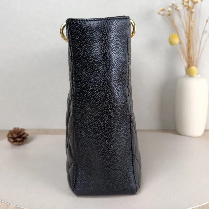 Chanel Shoulder Bag Petite Shopping Tote PST Shopping Tote Black Grained Calfskin Small 24 × 9 × 25 cm 14 — detail view 9 of 12