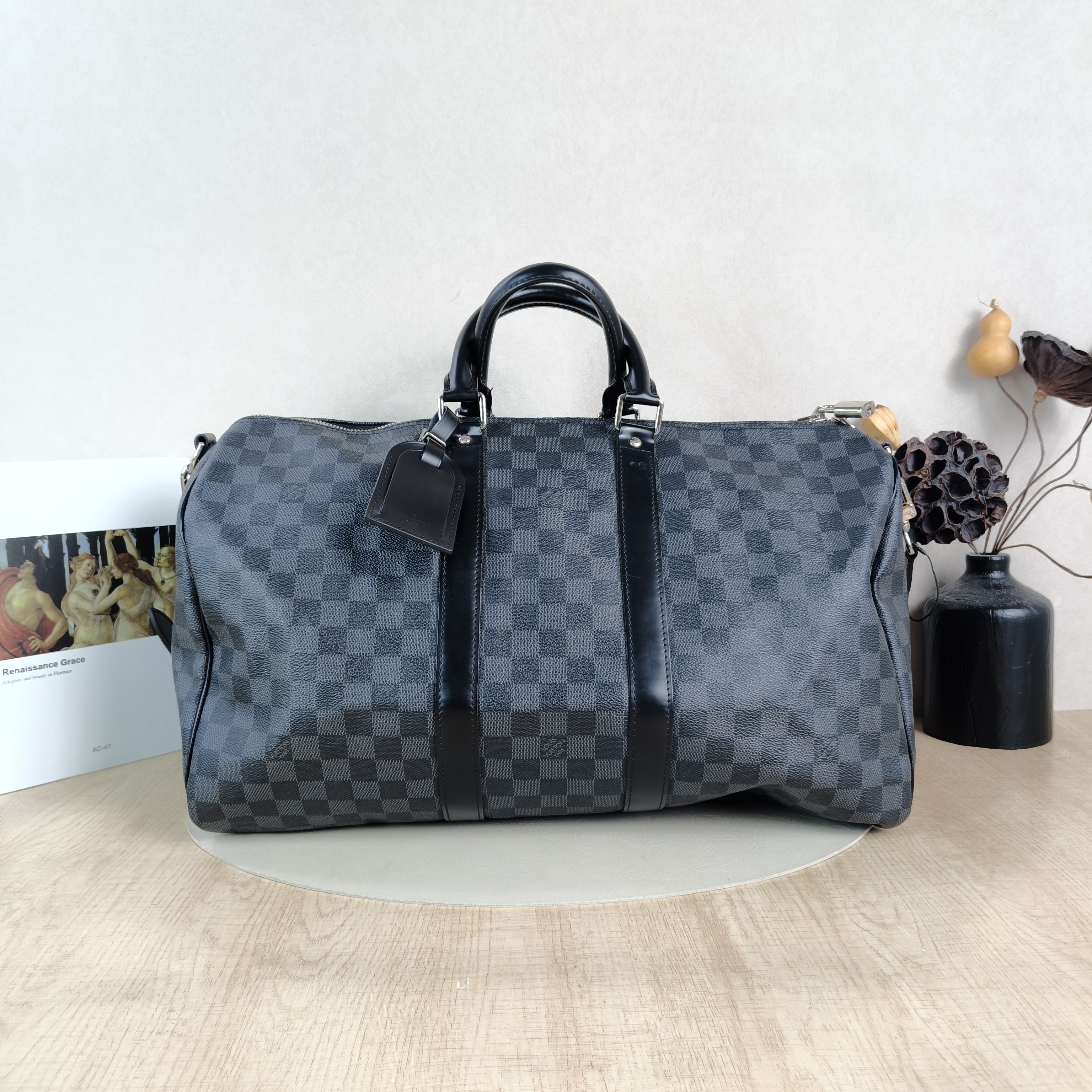 Louis Vuitton Top Handle Bag Keepall 45 Shoulder Strap Edition PVC One Size45 × 20 × 27 cm