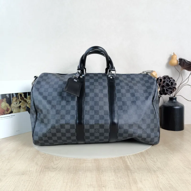 Louis Vuitton Top Handle Bag Keepall 45 Shoulder Strap Edition PVC One Size45 × 20 × 27 cm