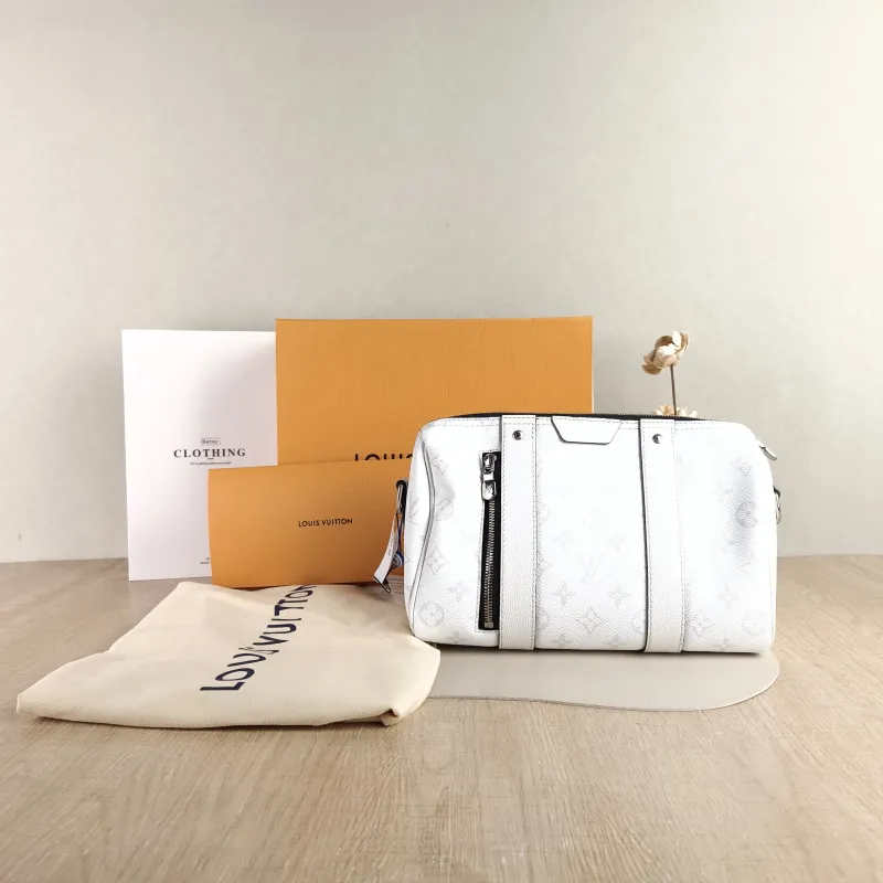 Louis Vuitton Crossbody Bag City Keepall White PVC Medium 27 × 13 × 17 cm — cover view 6 of 6