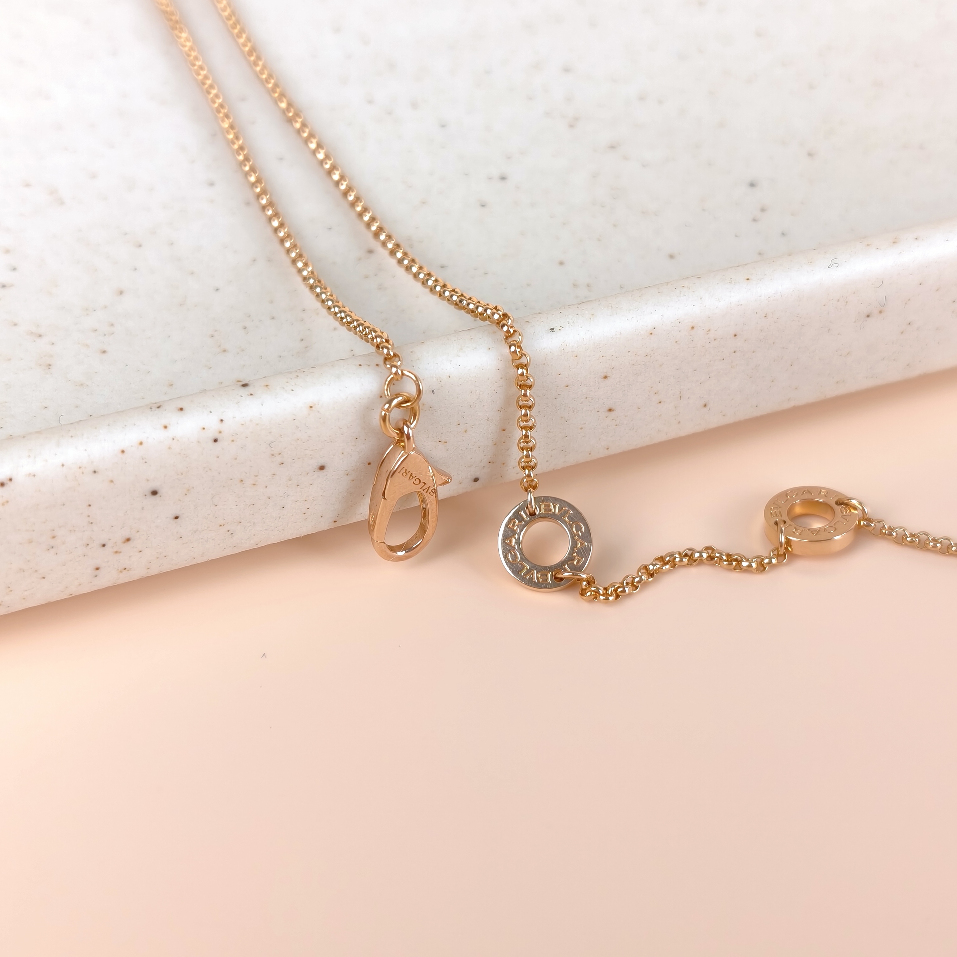 Bvlgari Necklace B.zero1Rose Gold Diamond18KR ose Gold One Size Pendant 0.8cm — cover view 7 of 8