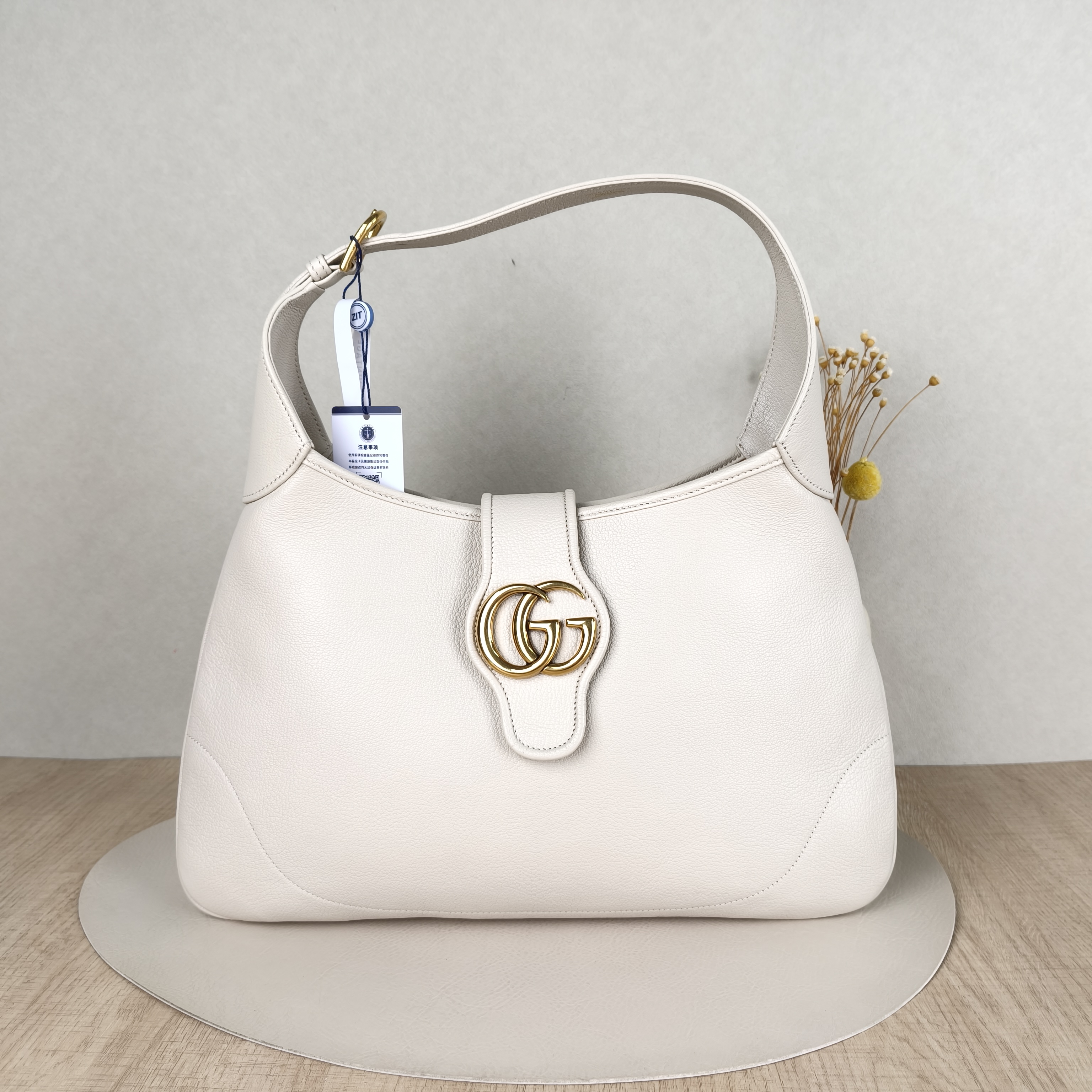 GUCCI Shoulder Bag Aphrodite Hobo White Calfskin Medium39 × 2 × 38 cm