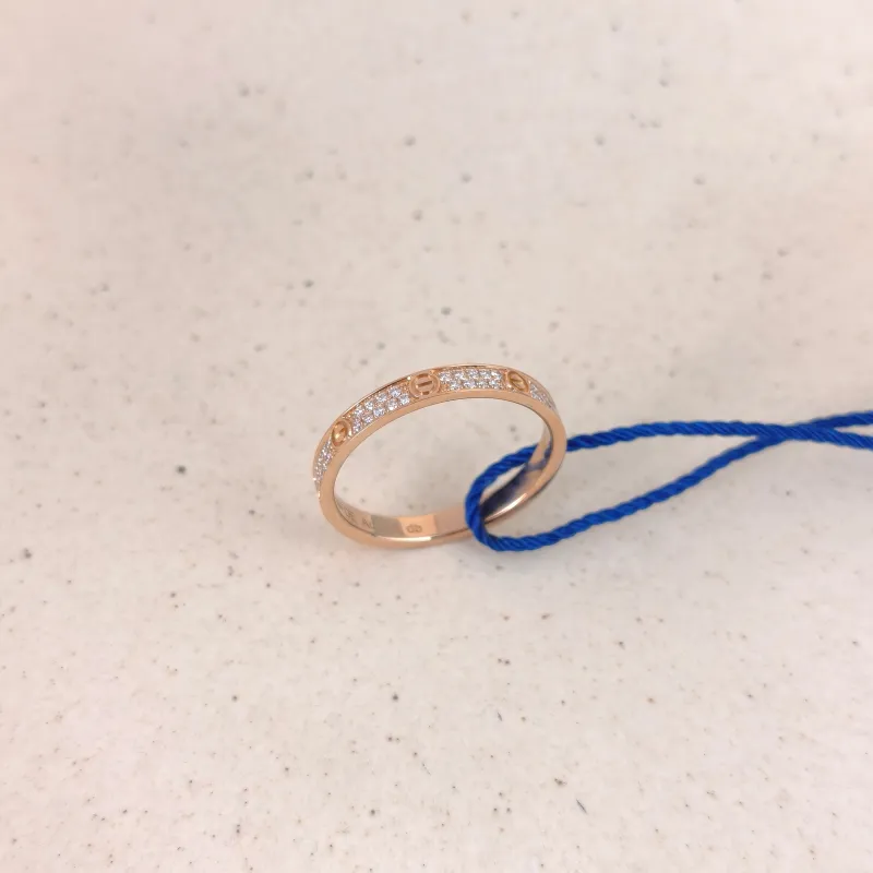 CARTIER Ring Love Collection Rose Gold Diamond18KR ose Gold mini 52 — cover view 5 of 6