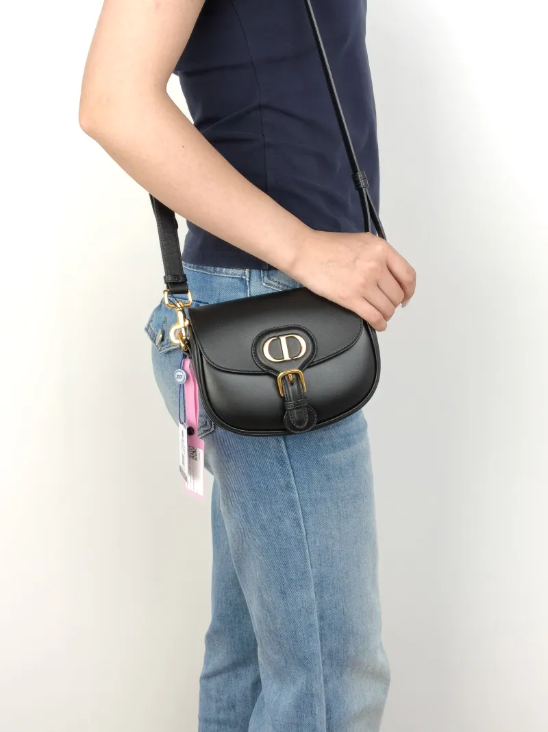 DIOR Crossbody Bag Bobby Black Calfskin Small18 × 5 × 14 cm — on-model view 1 of 2