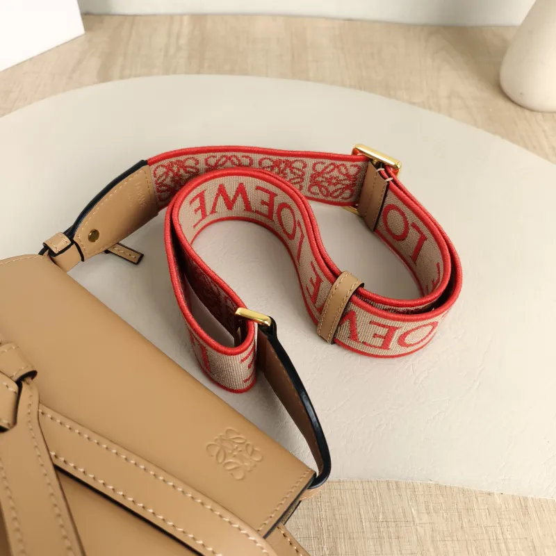 LOEWE Crossbody Bag Gate Dual Shoulder Strap Yellow Calfskin Mini 21 × 9.5 × 13 cm — detail view 5 of 9