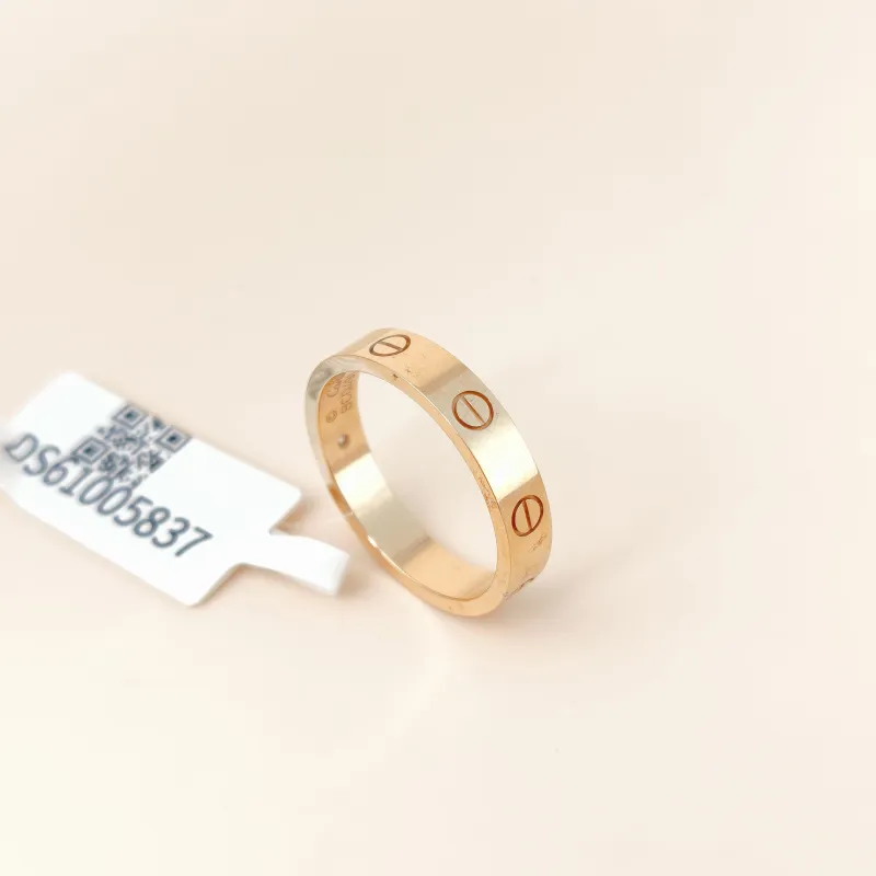 CARTIER Ring Love Rose Gold Diamond18KR ose Gold Small 4 ，57 — cover view 5 of 9