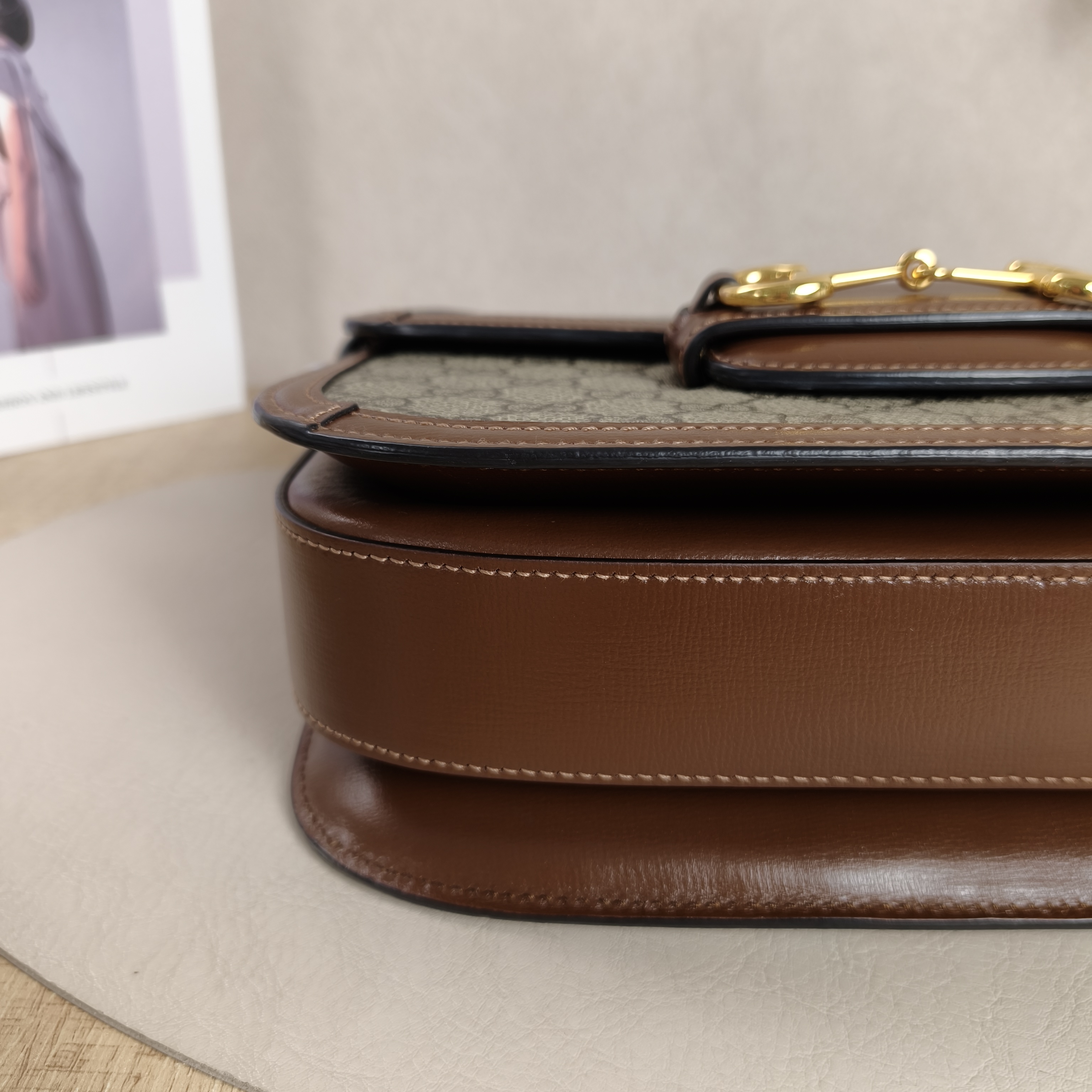 GUCCI Shoulder Bag Horsebit 1955 Horsebit Medium Monogram PVC Medium25 × 8 × 18 cm — cover view 2 of 10