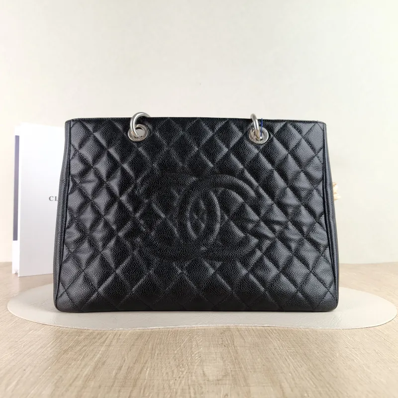 Chanel Shoulder Bag Grand Shopping Tote​ GST Shopping Tote Black Grained Calfskin Large 33 × 13 × 24 cm 15