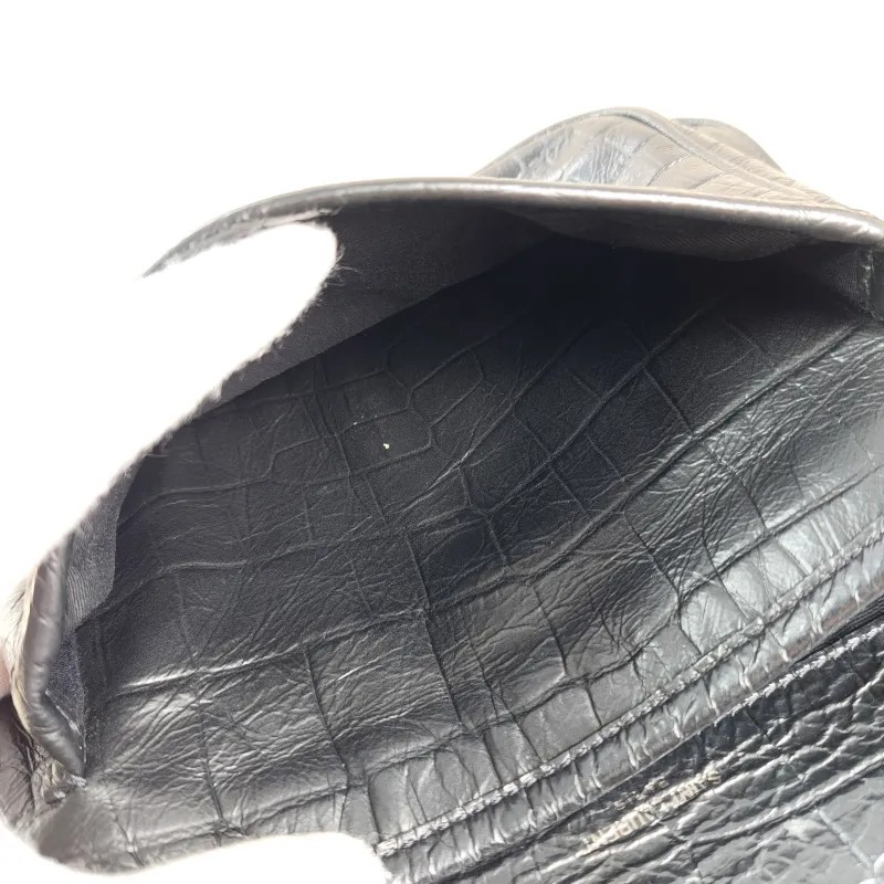SAINT LAURENT Crossbody Bag Niki Black Waxed Leather Calfskin Small 21 × 7.5 × 16 cm — detail view 4 of 13