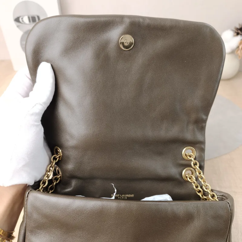 SAINT LAURENT Crossbody Bag Jamie 4.3 Chain Bag Green Lambskin Mini 20 × 7 × 12 cm — detail view 10 of 11