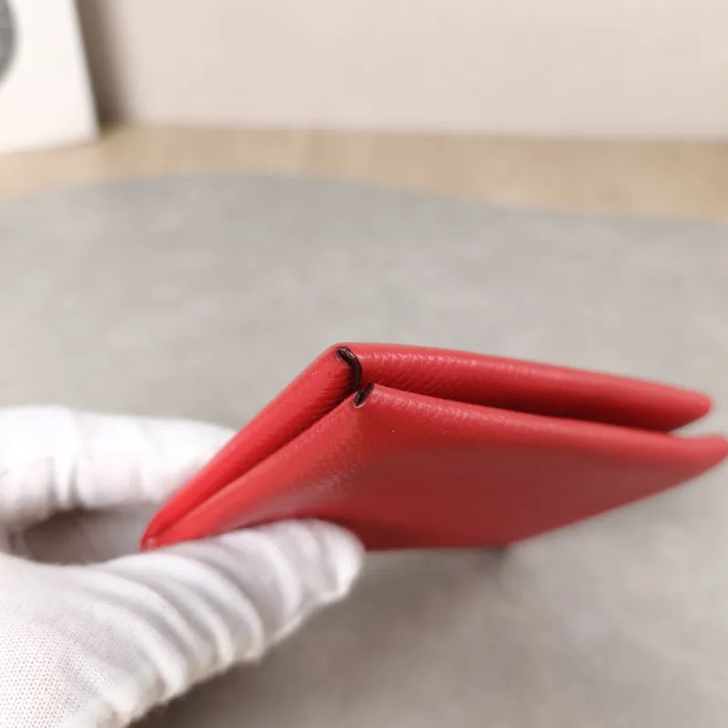 Hermès Wallet Calvi Cardholder Wallet S3 Red Epsom Calfskin One Size10.5 × 1.5 × 7 cm — detail view 5 of 11