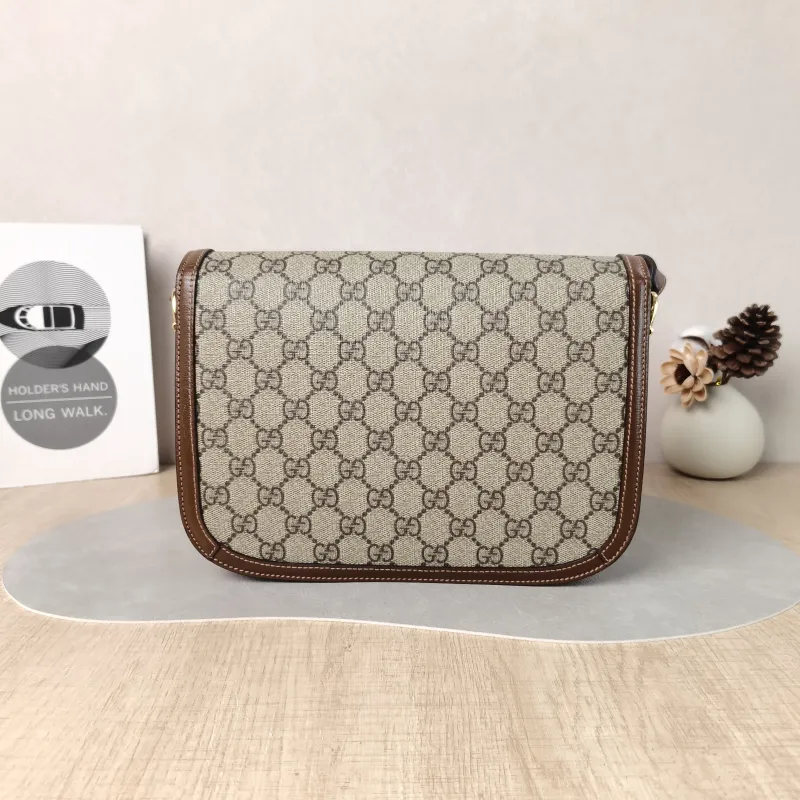 GUCCI Shoulder Bag Horsebit 1955 Horsebit Medium Monogram PVC Medium 25 × 8 × 18 cm — cover view 4 of 5